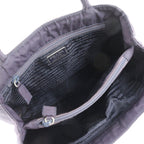 Prada Tessuto Nylon Triangle Logo Tote Bag Shoulder Hand Navy — view 7
