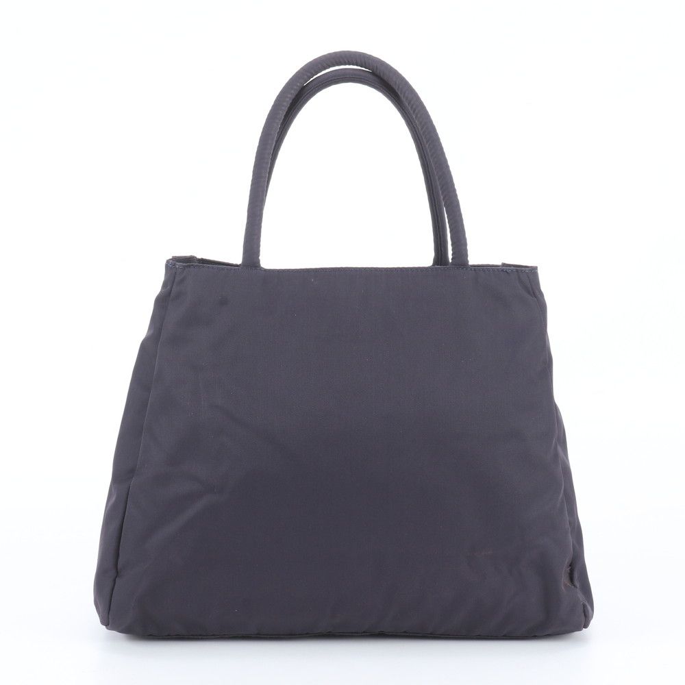Prada Tessuto Nylon Triangle Logo Tote Bag Shoulder Hand Navy — view 3