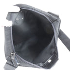 Prada Tessuto Nylon Triangle Logo Leather Shoulder Bag Crossbody Messenger Black — view 7