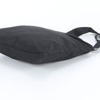Prada Tessuto Nylon Triangle Logo Leather Shoulder Bag Crossbody Messenger Black — view 4