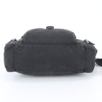 Prada Tessuto Nylon Triangle Logo Leather Shoulder Bag Crossbody Messenger Black — view 6