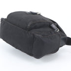 Prada Tessuto Nylon Triangle Logo Leather Shoulder Bag Crossbody Messenger Black — view 4