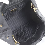 Prada Tessuto Nylon Ribbon Motif 2-Way Tote Bag Crossbody Shoulder Black — view 8