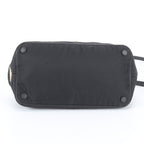 Prada Tessuto Nylon Ribbon Motif 2-Way Tote Bag Crossbody Shoulder Black — view 7