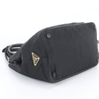 Prada Tessuto Nylon Ribbon Motif 2-Way Tote Bag Crossbody Shoulder Black — view 6