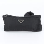 Prada Tessuto Nylon Triangle Logo 2-Way Belt Bag Crossbody Waist Pouch Black — view 2