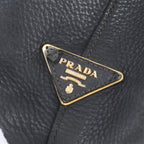Prada Leather Tote Bag Shoulder Black — view 8