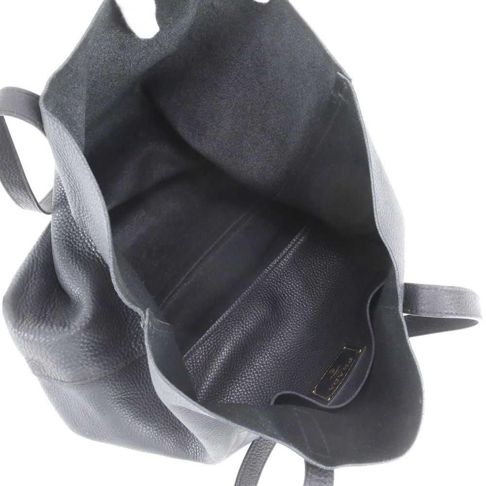 Prada Leather Tote Bag Shoulder Black — view 7