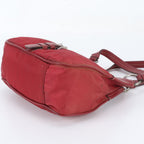 Prada Tessuto Nylon Triangle Logo Leather Shoulder Bag — view 4