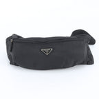 Prada Tessuto Nylon Triangle Logo Belt Bag Waist Pouch Shoulder Black — view 2