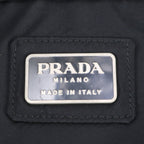 Prada Tessuto Nylon Triangle Logo Belt Bag Waist Pouch Shoulder Black — view 8