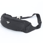 Prada Tessuto Nylon Triangle Logo Belt Bag Waist Pouch Shoulder Black