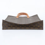Louis Vuitton Monogram Sac Plat Leather Tote Bag Shoulder Business — view 6