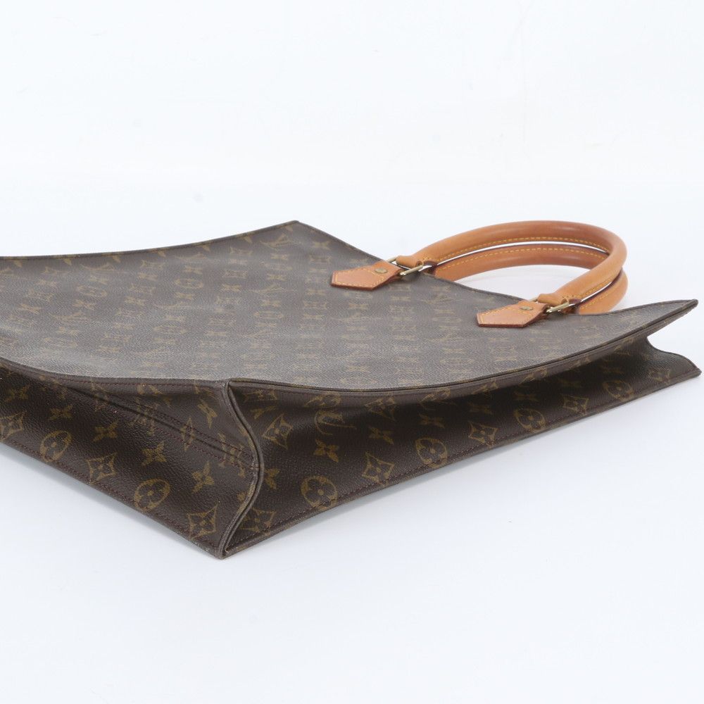 Louis Vuitton Monogram Sac Plat Leather Tote Bag Shoulder Business — view 4