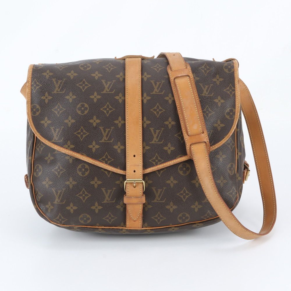Louis Vuitton Monogram Saumur 35 Leather Shoulder Bag Crossbody Messenger