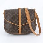 Louis Vuitton Monogram Saumur 35 Leather Shoulder Bag Crossbody Messenger