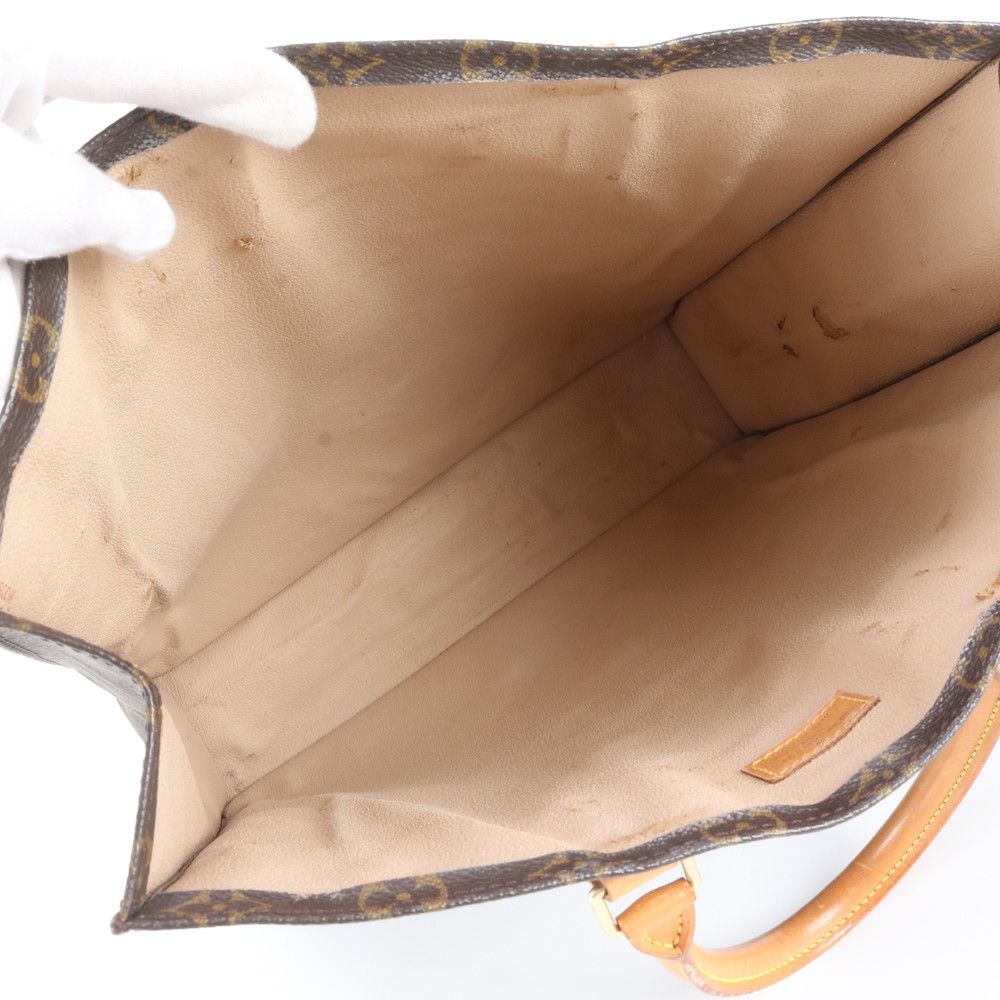 Louis Vuitton Monogram Sac Plat Leather Tote Bag Shoulder Business — view 7