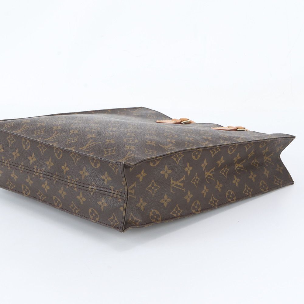 Louis Vuitton Monogram Sac Plat Leather Tote Bag Shoulder Business — view 4