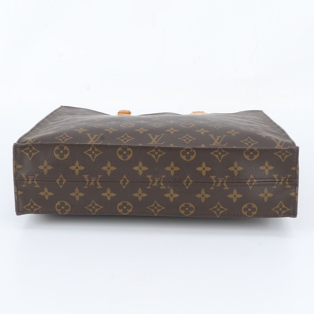 Louis Vuitton Monogram Sac Plat Leather Tote Bag Shoulder Business — view 6