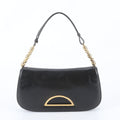 Dior Trotter Malice Pearl Leather Shoulder Bag Hand Black