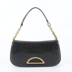Dior Trotter Malice Pearl Leather Shoulder Bag Hand Black