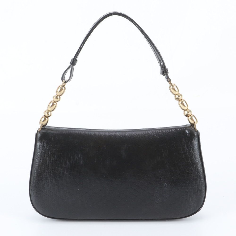 Dior Trotter Malice Pearl Leather Shoulder Bag Hand Black — view 3