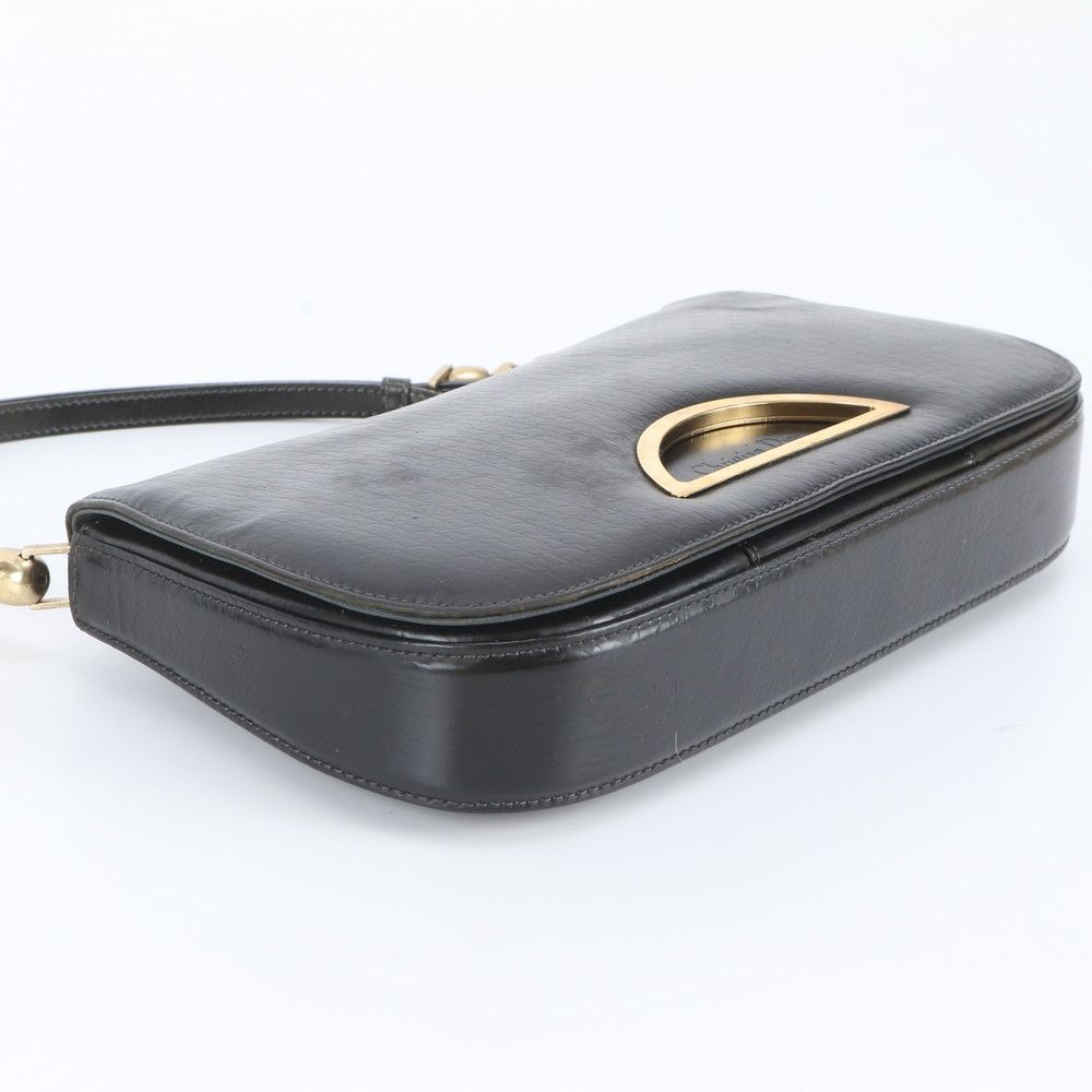 Dior Trotter Malice Pearl Leather Shoulder Bag Hand Black — view 5