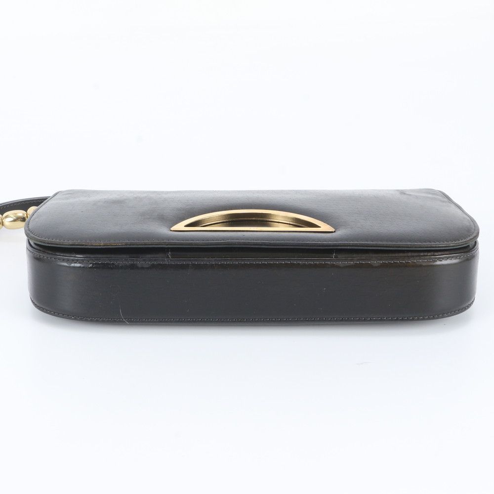 Dior Trotter Malice Pearl Leather Shoulder Bag Hand Black — view 6