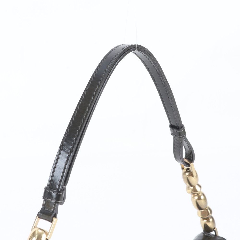 Dior Trotter Malice Pearl Leather Shoulder Bag Hand Black — view 2