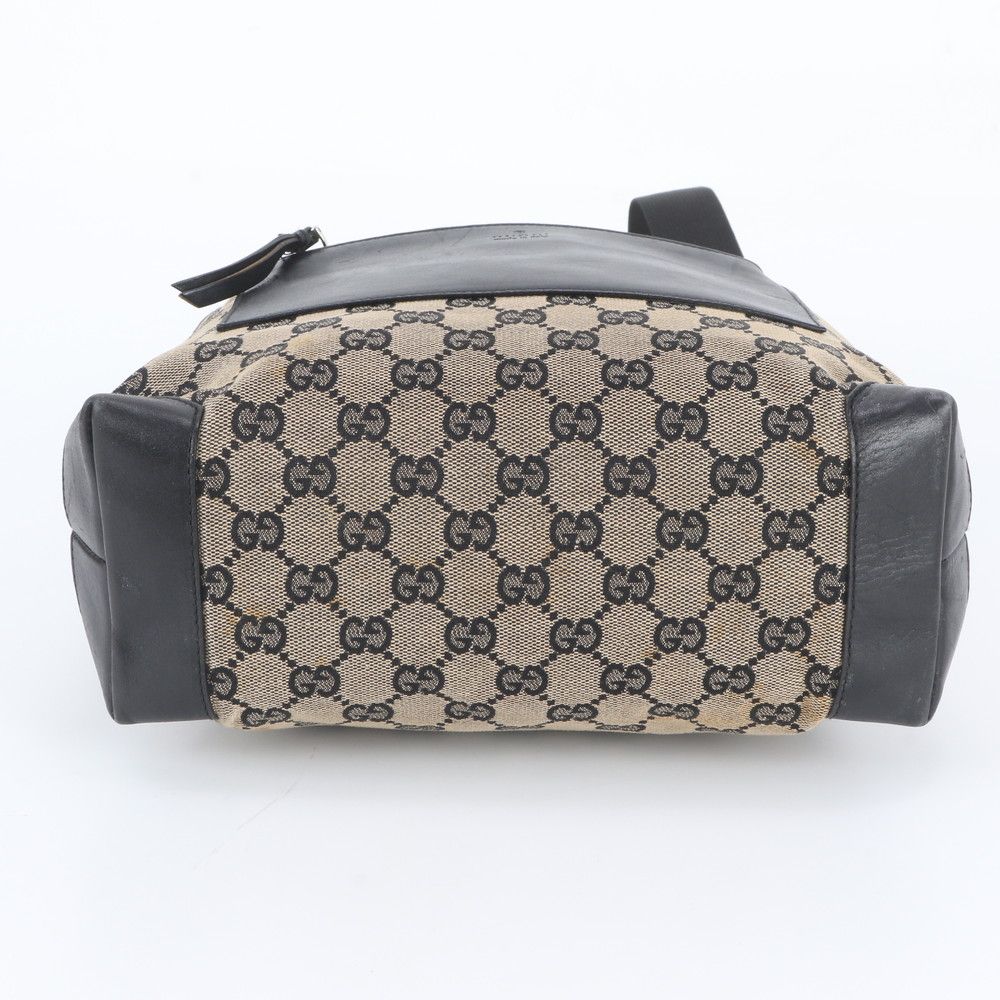 Gucci GG Canvas Leather Tote Bag Shoulder — view 6