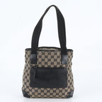 Gucci GG Canvas Leather Tote Bag Shoulder
