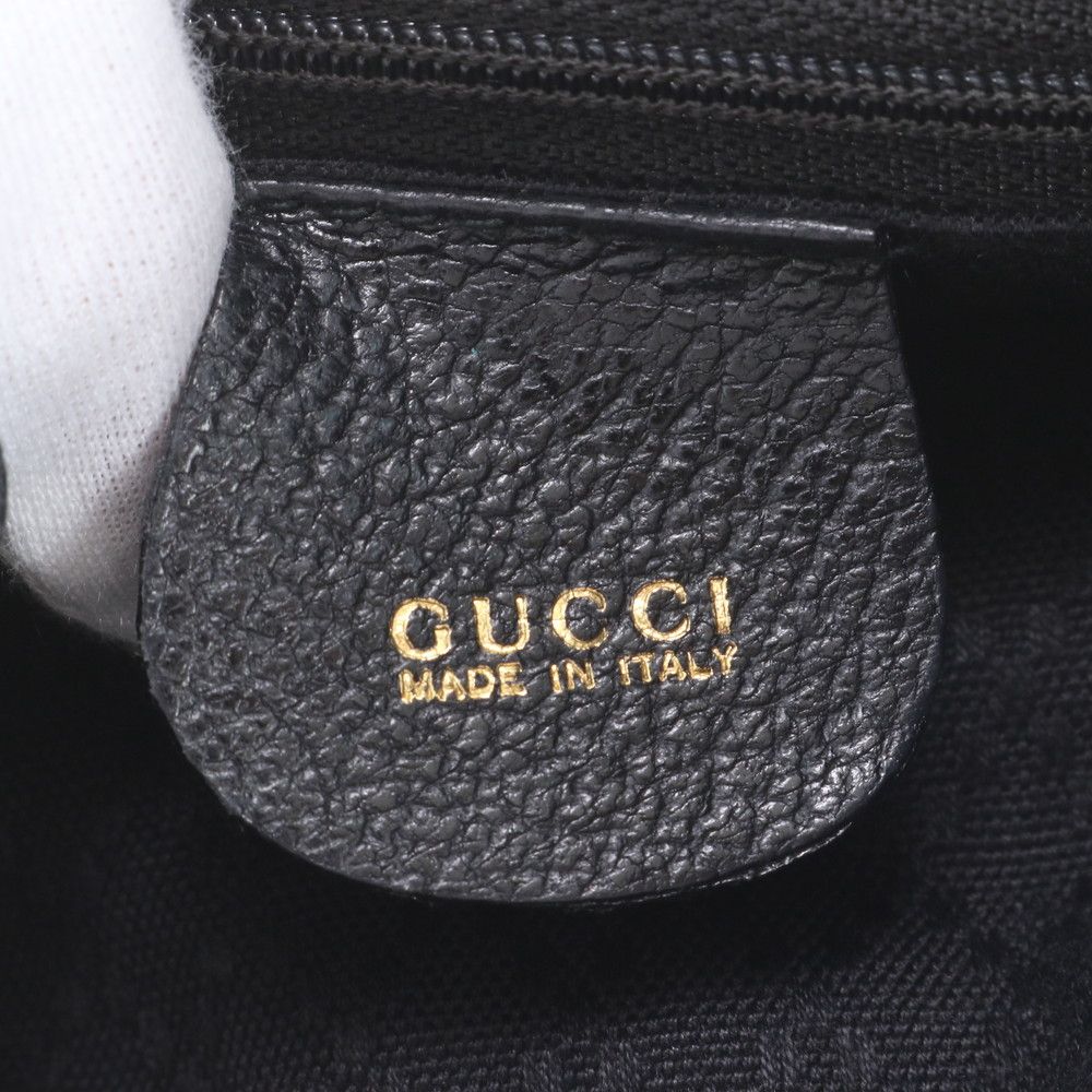 Gucci Bamboo Leather Backpack Black — view 8