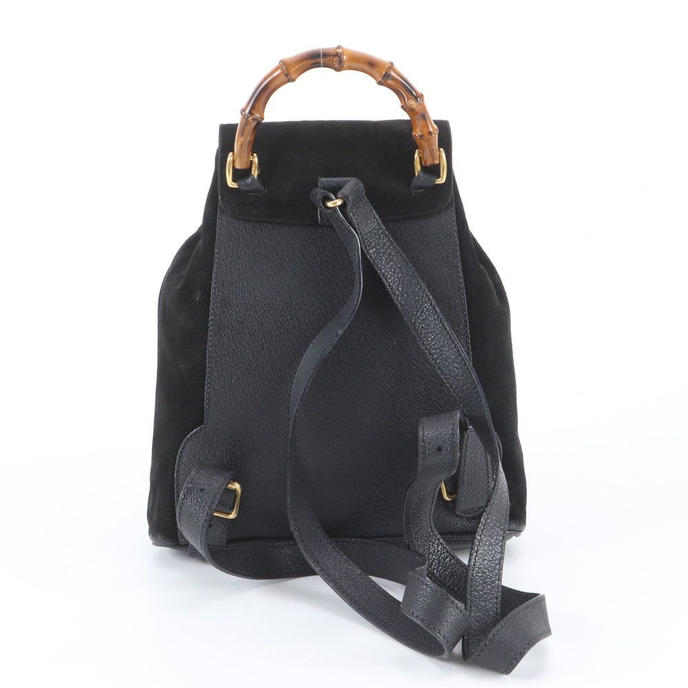 Gucci Bamboo Leather Backpack Black — view 3