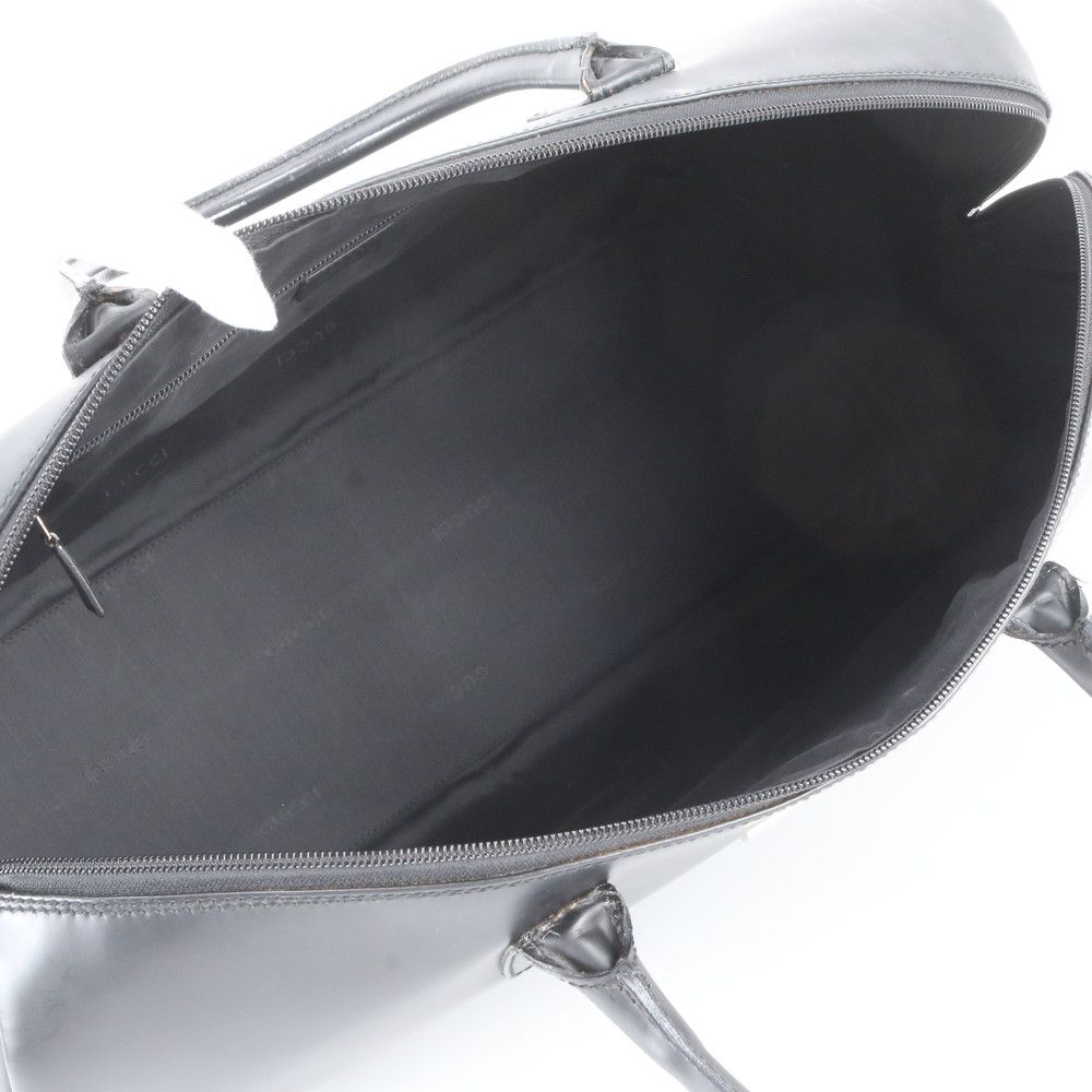 Gucci Leather Boston Bag Tote Carry Black — view 7