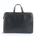 Prada Saffiano Triangle Logo Leather Business Document Tote Bag Black