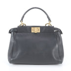 Fendi Calf Hair Mini Peekaboo Stone Leather 2-Way Shoulder Bag Crossbody — view 4