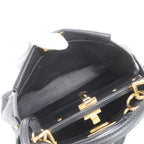 Fendi Calf Hair Mini Peekaboo Stone Leather 2-Way Shoulder Bag Crossbody — view 8