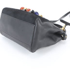 Fendi Calf Hair Mini Peekaboo Stone Leather 2-Way Shoulder Bag Crossbody — view 5
