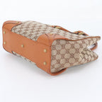 Gucci GG Canvas Studs Leather Handbag Tote Brown — view 4