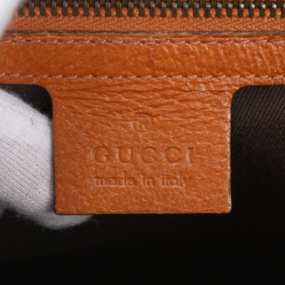Gucci GG Canvas Studs Leather Handbag Tote Brown — view 8