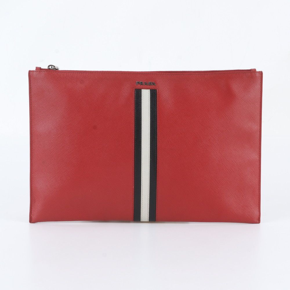 Prada Saffiano Leather Clutch Pouch Business