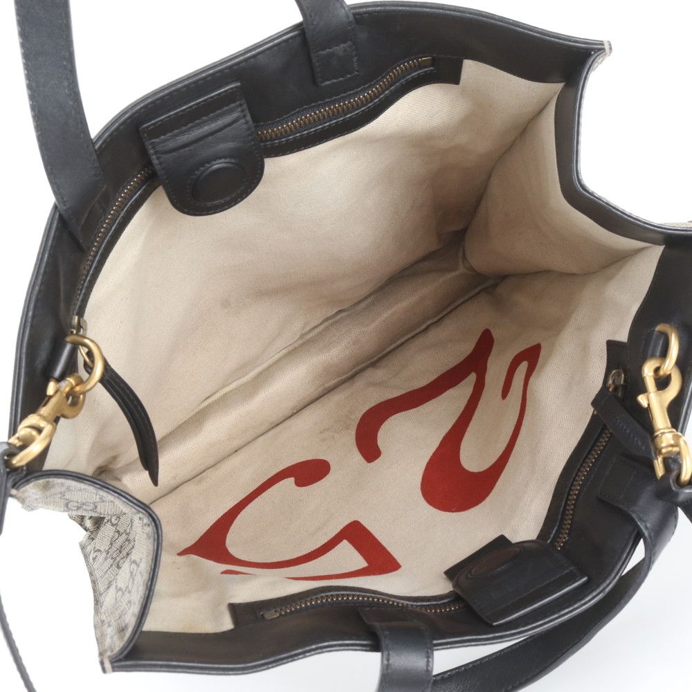 Gucci GG Supreme Kingsnake Print 2-Way Tote Bag Crossbody Shoulder — view 8