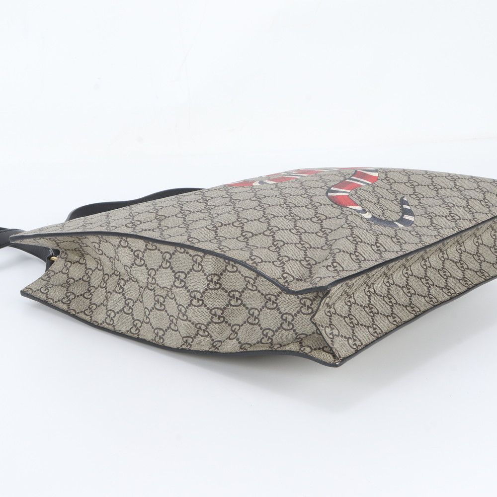 Gucci GG Supreme Kingsnake Print 2-Way Tote Bag Crossbody Shoulder — view 6