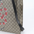Gucci GG Supreme Kingsnake Print 2-Way Tote Bag Crossbody Shoulder — view 3