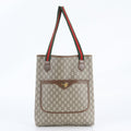 Gucci Vintage Sherry Line GG Plus Leather Tote Bag Shoulder