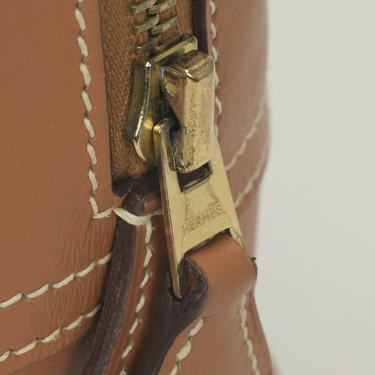 Hermes Plume 32 Tote Gulliver Natural Brown Gold Handbag — view 7