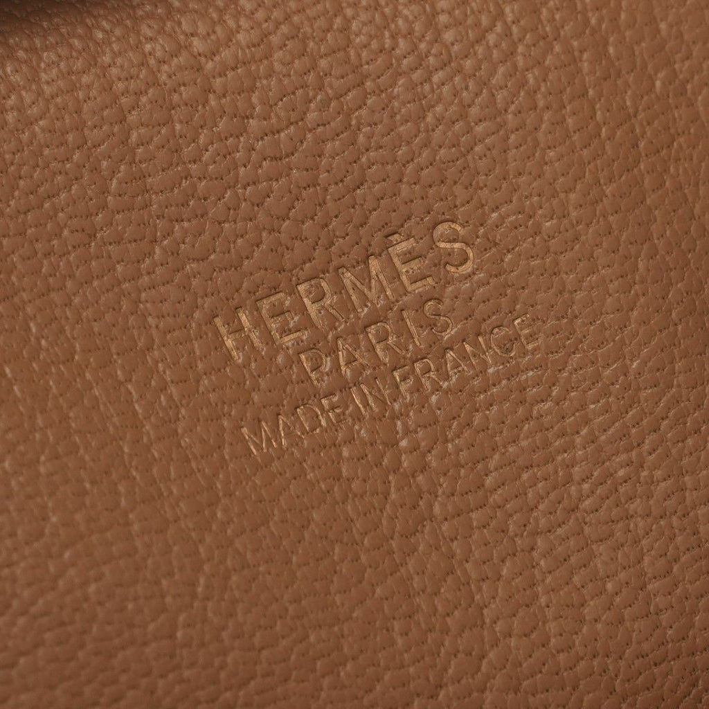 Hermes Plume 32 Tote Gulliver Natural Brown Gold Handbag — view 8