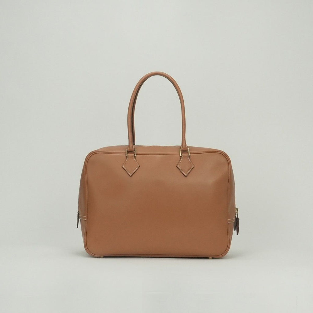 Hermes Plume 32 Tote Gulliver Natural Brown Gold Handbag — view 3