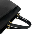 Saint Laurent Vintage YSL Logo Embossed Leather Handbag Mini Tote Black — view 4