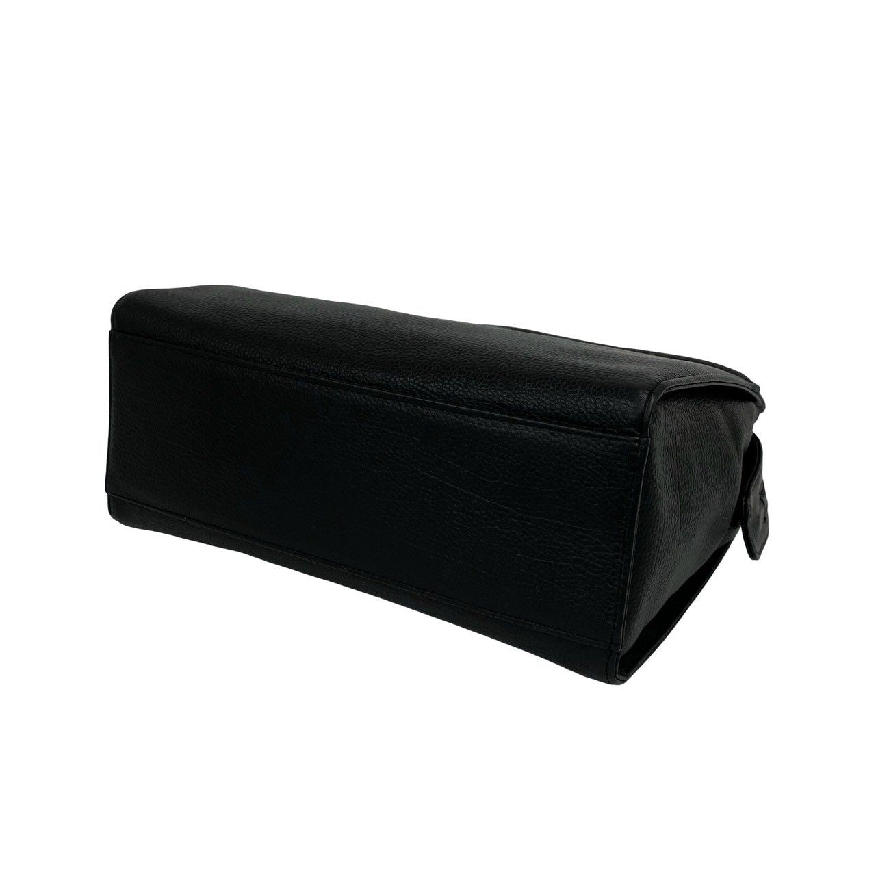Saint Laurent Vintage YSL Logo Embossed Leather Handbag Mini Tote Black — view 8